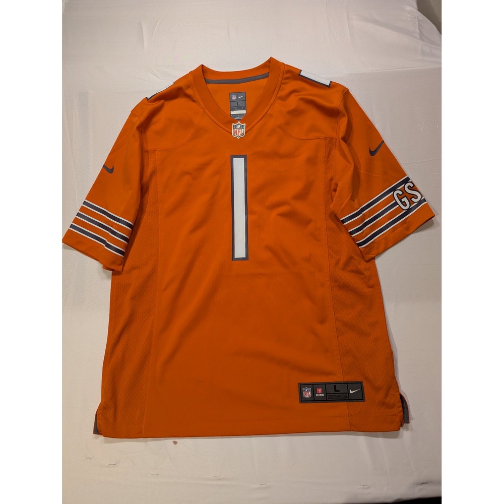 Nike Orange Chicago Bears Football Jersey #1